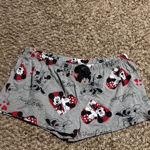 Disney Women's Gray Mickey Mouse Athletic Shorts